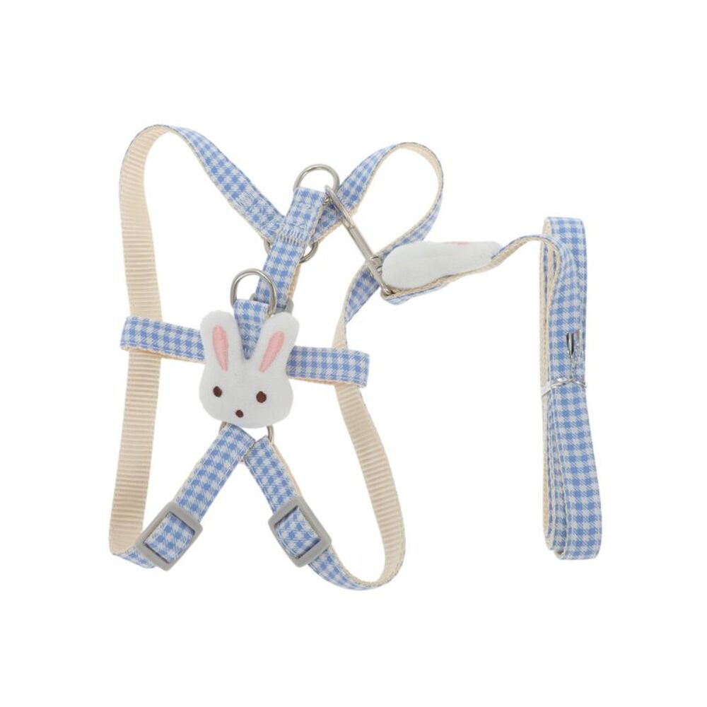 Durable Bunny Style Pet Leash Kit 47.24" Long Blue